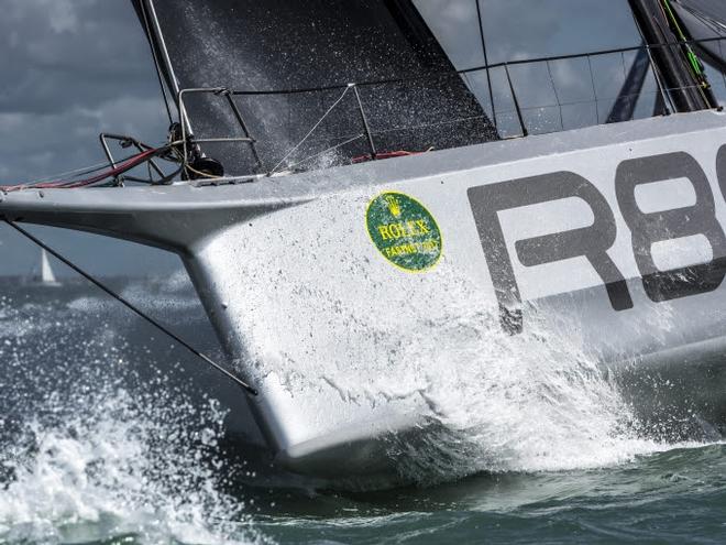 Day 1 – George David's Rambler 88 from the USA is among the favourites for monohull line honours – Rolex Fastnet Race © Quinag